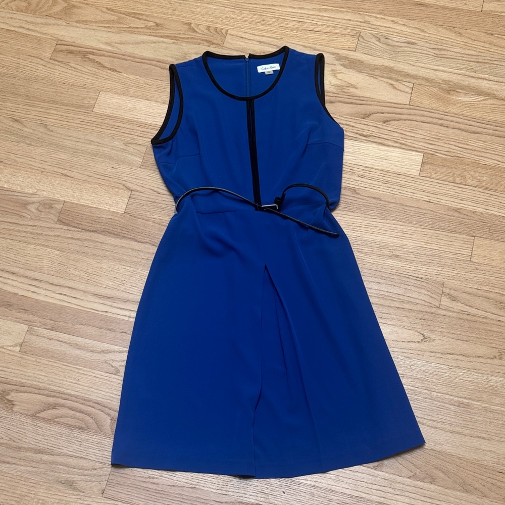 Calvin Klein Mini Dress Blue And Black Classic